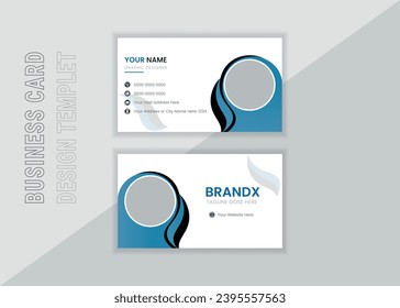 Creative and Clean Double-sided Business Card Template. Colors. Flat Design Vector.