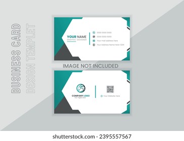 Plantilla de tarjeta de presentación de doble cara creativa y limpia. Colores. Vector de diseño plano.