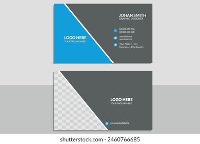 Creative and Clean Double-sided Business Card Template.