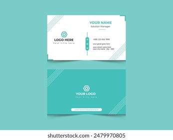 Creative and Clean Double-sided Business Card Template. Red and Black Colors. Flat Design Vector Illustration. Stationery Design