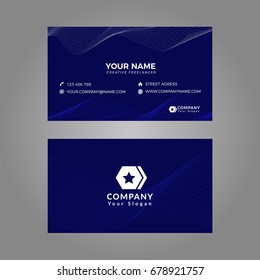 Creative and Clean Double-sided Business Card Template. Flat Design Vector Illustration. Stationery Design