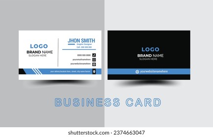 Plantilla de diseño de tarjetas profesionales creativas y limpias de doble cara y corporativas