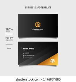 Creative and Clean Double-sided Luxury Business Card Template Vector Illustration