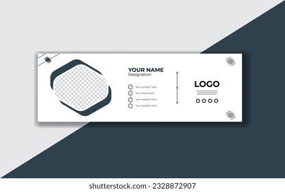 Creative and clean Email signature template design, business and corporate email signature with an author photo place, Email signature template for corporate society.