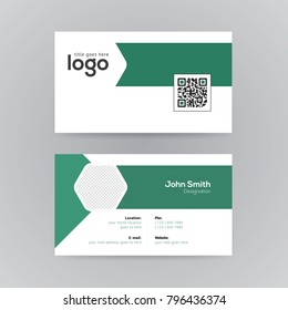 Creative and Clean Green Vector Business Card Template