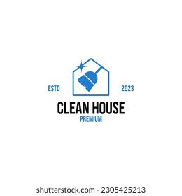 Diseño de un logotipo de limpieza creativa, idea de concepto vectorial