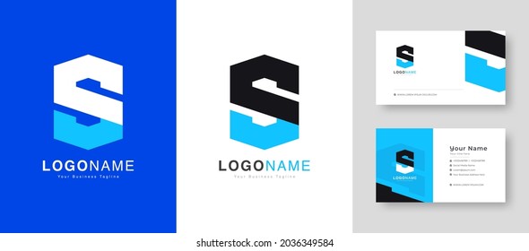 Creative Clean Initial S or SO Letter Logo With Premium Business Card Design Vector Template for Your Company Business