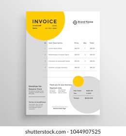 Creative Clean Invoice Template Design