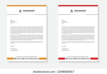 Kreatives und sauberes Letterhead. Modernes Corporate Letterhead Design.