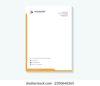 Creative and Clean Letterhead. Corporate modern Letterhead design.