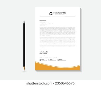Creative and Clean Letterhead. Corporate modern Letterhead design.
