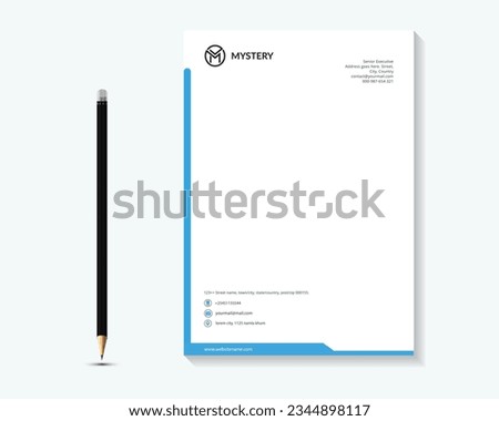 Creative and Clean Letterhead. Corporate modern Letterhead design.