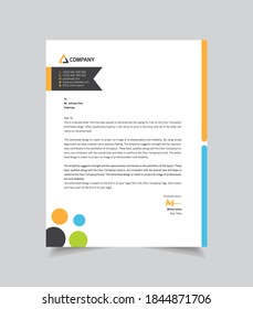 Creative & Clean letterhead design template Vector