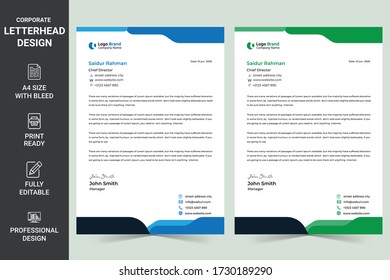 Plantilla de diseño de membrete de empresa - vector
