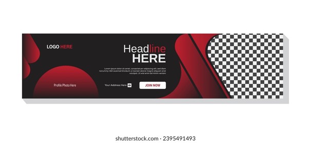 Creative and clean LinkedIn banner  For use personal or business, Vector illustration