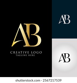 creative and clean logo letters AB, vector design