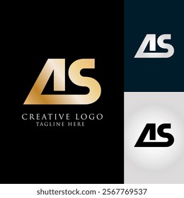 Creative and clean logo letters AS, vector design