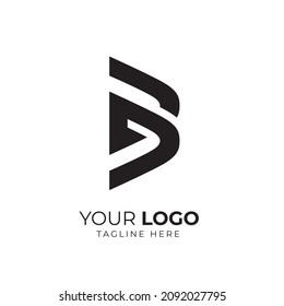 Creative clean logo logotype design icon B 02 black