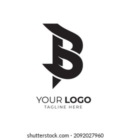 Creative clean logo logotype design icon B 03 black