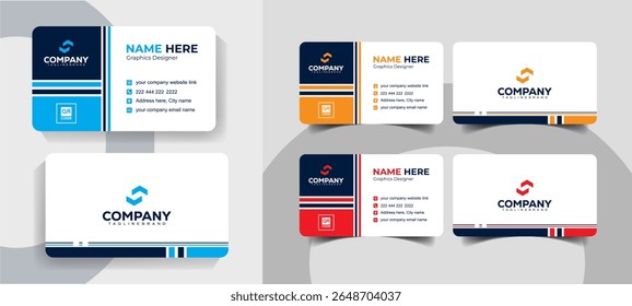 Creative Clean and Modern Business Card Template with Corporate Style for Company and Executive Use
