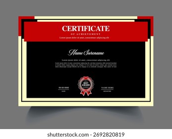 creative clean modern certificate design idea sample