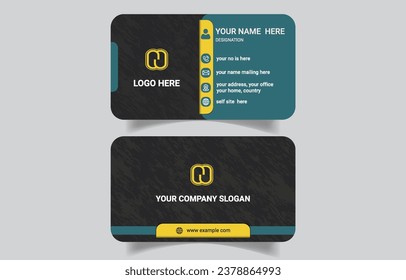 Creative and clean modern corporate business card template