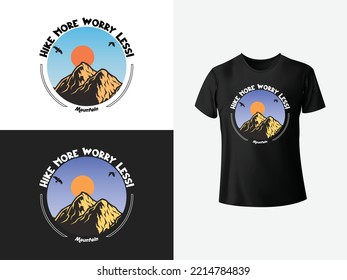 creative and clean mountain tshirt design