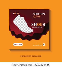 Plantilla de diseño de zapatos creativos y limpios