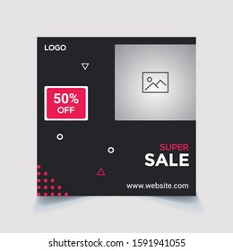 Creative and Clean Social Media Post design template