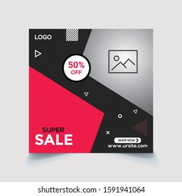 Creative and Clean Social Media Post design template