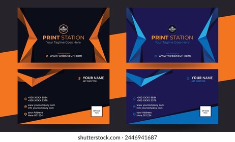 Creative clean style modern business card template