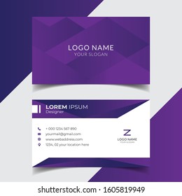 Creative and Clean Vector Business Card Template.Blue modern business and name card template vector design. Double-sided Business Card Template.Contact card for company two sided black and white.