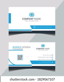 Creative and Clean Vector Business Card Template. Flat design