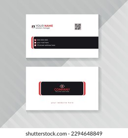 Creative and clean vector business card design, corporate Double-sided Business Card Template