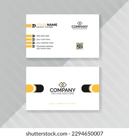 Creative and clean vector business card design, corporate Double-sided Business Card Template