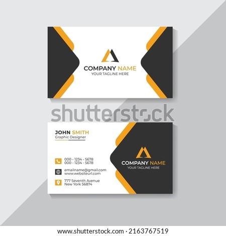 Creative and Clean Vector Business Card Design Template