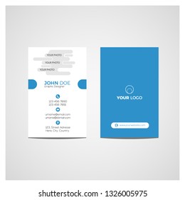 Creative and Clean Vertical Business Card Template