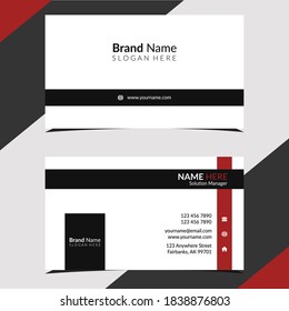 Plantilla de tarjetas de visita creativa, limpia y visitada
