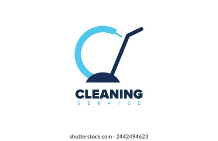 Vector de icono de logotipo de servicio limpio de limpieza creativo