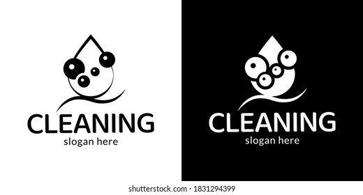 Logotipo creativo de la empresa de limpieza. Vector.