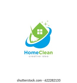 Creative Cleaning Concept Log Desing Template