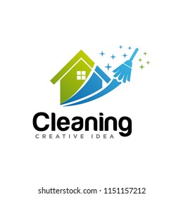 Creative Cleaning Concept Logo Design Template