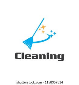 Creative Cleaning Concept Logo Design Template