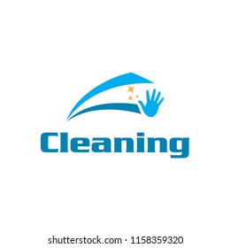 Creative Cleaning Concept Logo Design Template