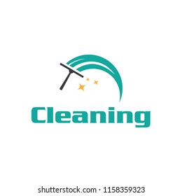 Creative Cleaning Concept Logo Design Template
