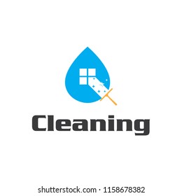 Creative Cleaning Concept Logo Design Template