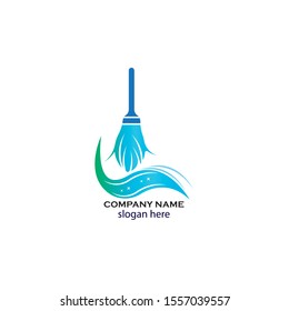 Creative Cleaning Concept Logo Design Template Vector illustration
