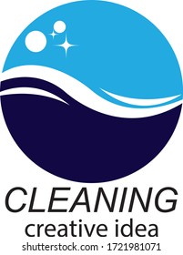 Plantilla de diseño de logotipo de concepto de limpieza creativa
