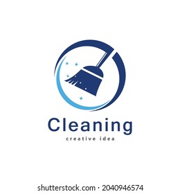 Creative Cleaning Concept Logo Design Template