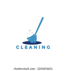 Creative Cleaning Concept Logo Design Template